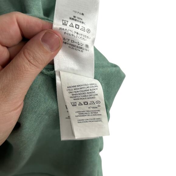 Quiet Luxury Polo Shirt Ralph Lauren Green Classic Fit Men’s Medium - Picture 5 of 6